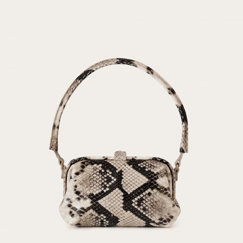 Roha Bag, off white python pattern